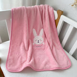 Plain embroidered blanket