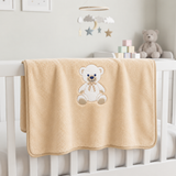 Plain embroidered blanket