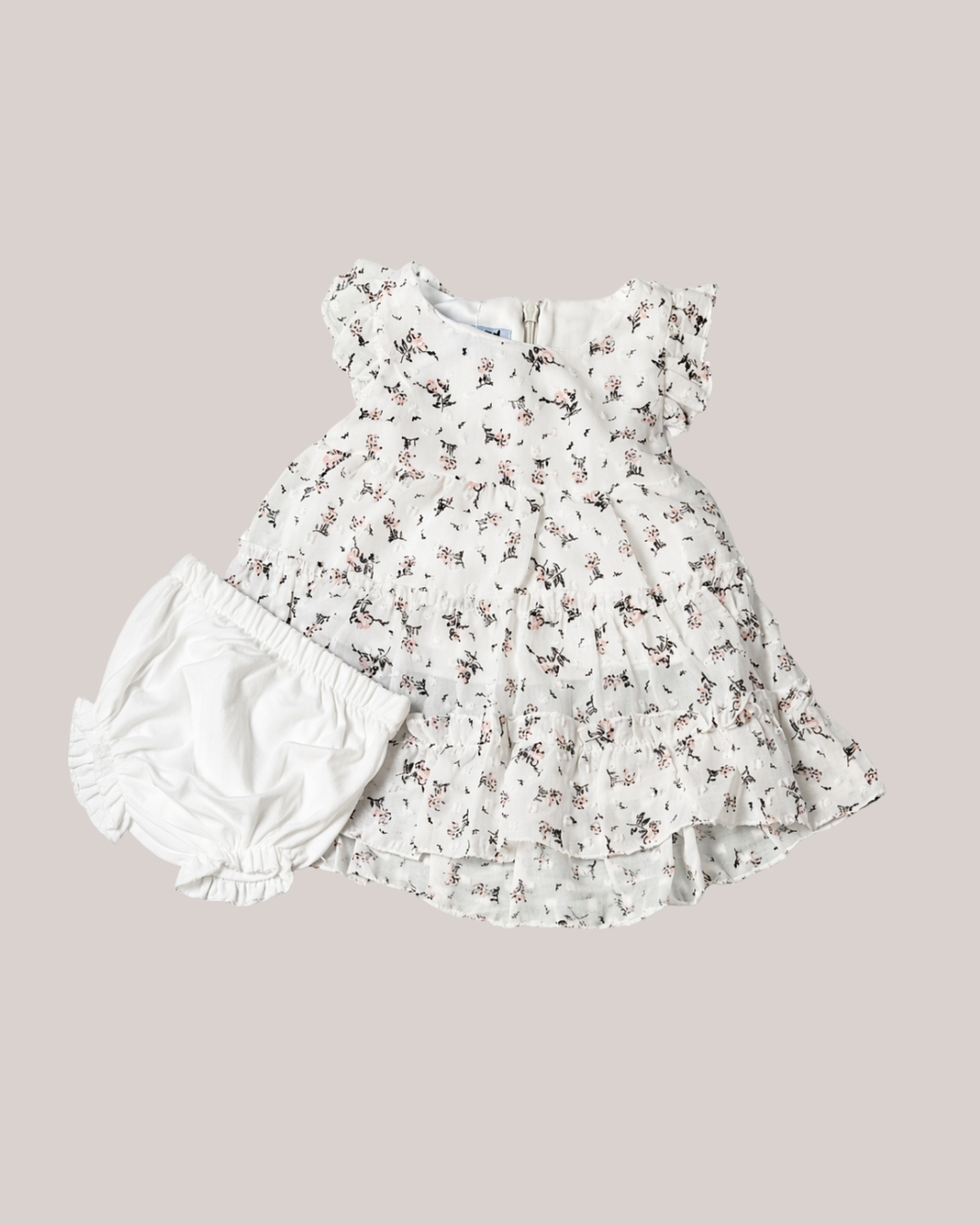 فستان بيبي بناتي شيفون بنقشة