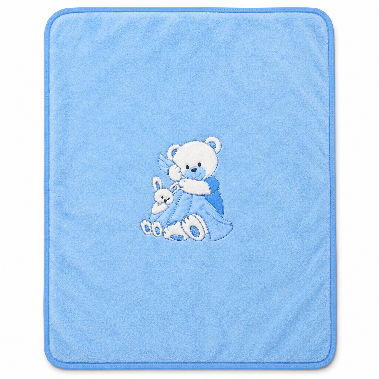 Plain embroidered blanket