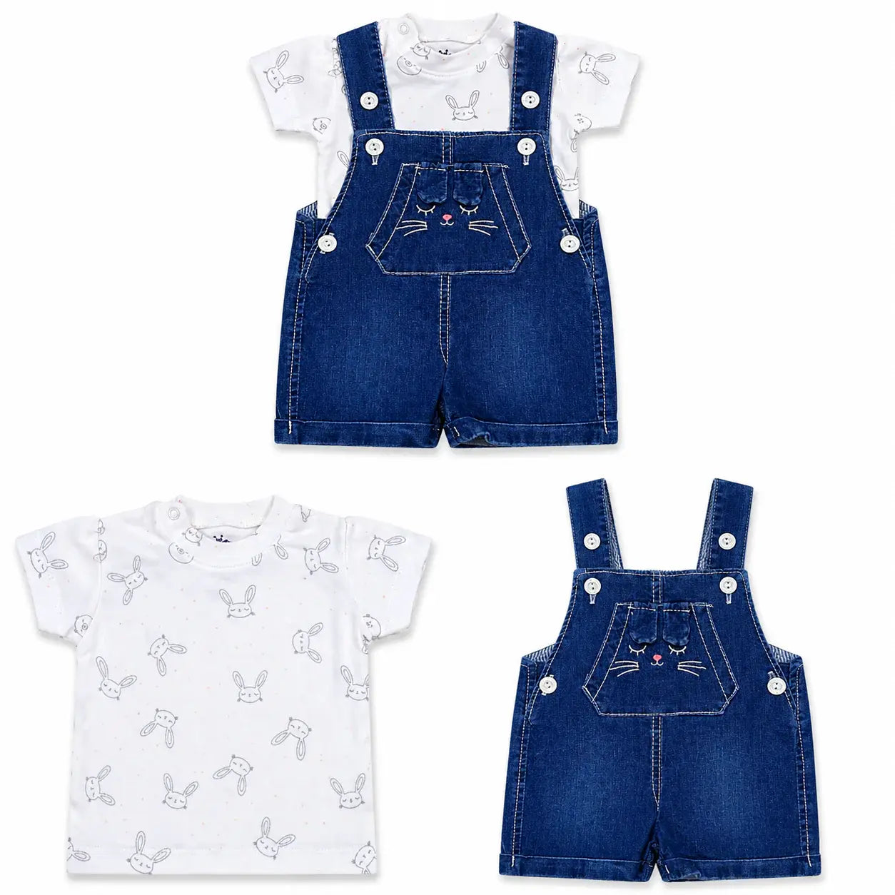 Girls' jeans overalls