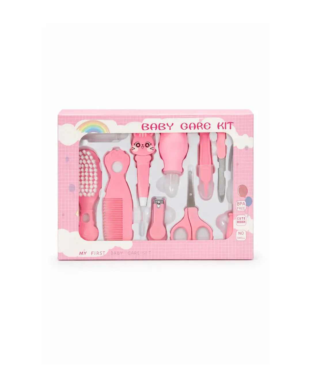 طقم عناية 10 قطع - pink-2 - ملابس رضع وحديثي الولادة سكلاموتا بيبي
