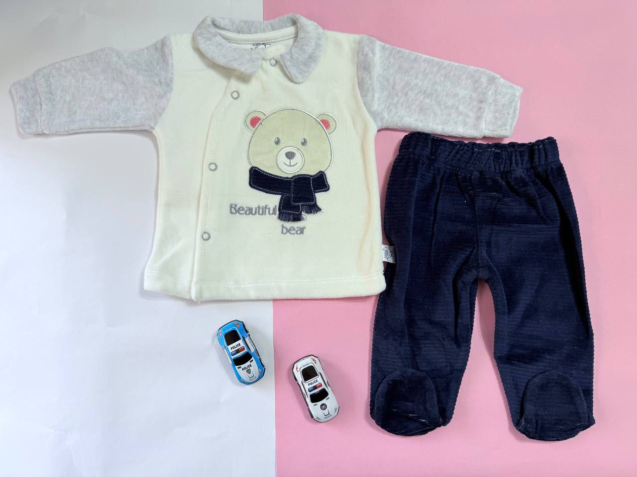 بيجامة قطيفة مواليد