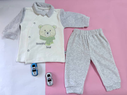 بيجامة قطيفة مواليد