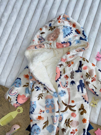 سالوبيت ديناصور ابيض مبطن فرو